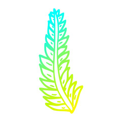 cold gradient line drawing cartoon house plant