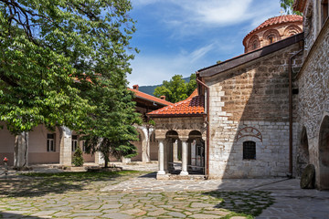 Fototapeta na wymiar Medieval Buildings in Bachkovo Monastery, Bulgaria