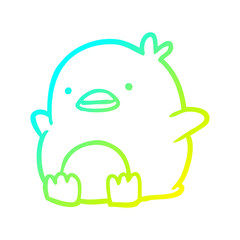 cold gradient line drawing cute penguin