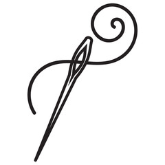 Needle flat web design icon art picture