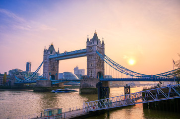 Naklejka premium Tower Bridge across the River Thames in London, UK.