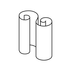 Scroll paper icon line style
