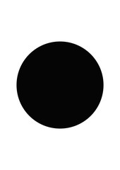 Black Circle Isolated on White Background