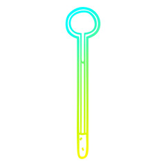 cold gradient line drawing thermometer