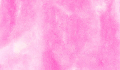 Pink color light ink effect shades gradient on textured paper. Soft smeared aquarelle painted magenta watercolor canvas for splash design, invitation background, vintage template