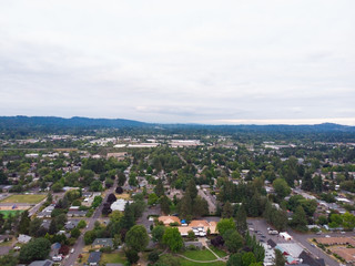 Photo suburb, top view, landscape shooting