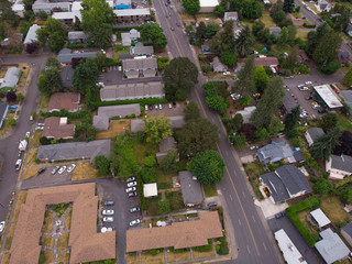 Photo suburb, top view, landscape shooting