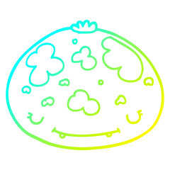 cold gradient line drawing cartoon squash