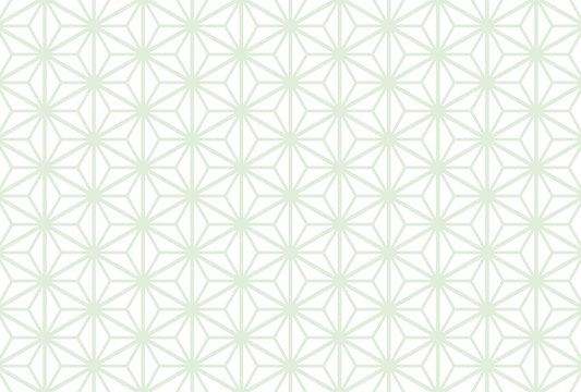 はがきサイズ比率の麻の葉模様背景素材(白背景)横用 © 深澤カラス