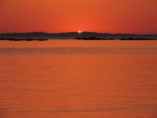 Puesta de sol del 21 d junio de 2015 en San Vicente do Grove (España)