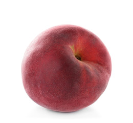 Delicious ripe sweet peach isolated on white