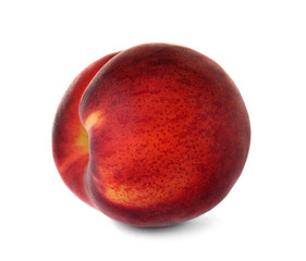 Obraz premium Delicious ripe sweet peach isolated on white