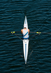 Single Rower In Racing Boat  © grafxart