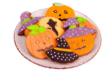 Homemade gingerbread with pictures for Halloween