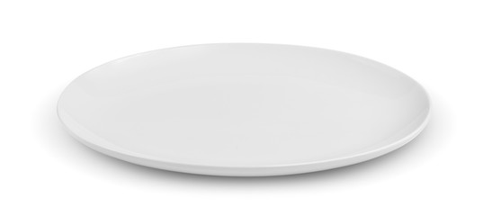 Empty plate isolated on a white background