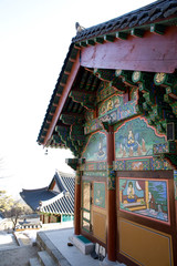 Korean traditional temple landscape.