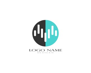  sound wave ilustration logo vector icon template