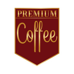 Abstract coffee label
