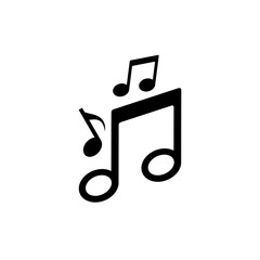 Music symbol icon vector illustration
