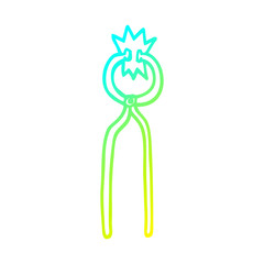 cold gradient line drawing cartoon clamp