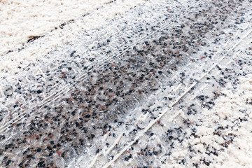 Road under the snow