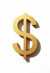 Dollar on white background.