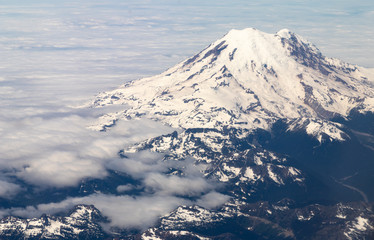 Aerial view of Mt. Rainier