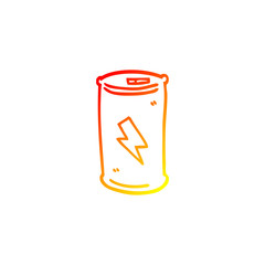 warm gradient line drawing cartoon electric battery