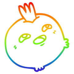 rainbow gradient line drawing cartoon happy root vegetable