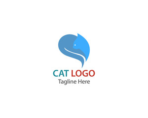 Cat logo design template vector illustration