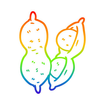 recommend clip art: rainbow gradient line drawing cartoon peanuts