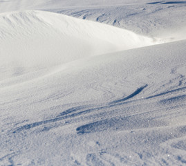 Deep snow drifts