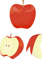 リンゴ　ハーフカット　うさぎリンゴ