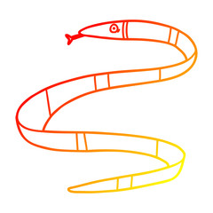 warm gradient line drawing cartoon sea snake