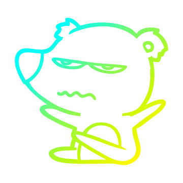 recommend clip art: cold gradient line drawing angry bear cartoon