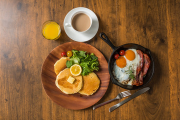 パンケーキセット Very delicious homemade pancake set