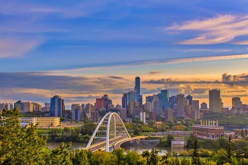 Morning Edmonton Skyline - obrazy, fototapety, plakaty