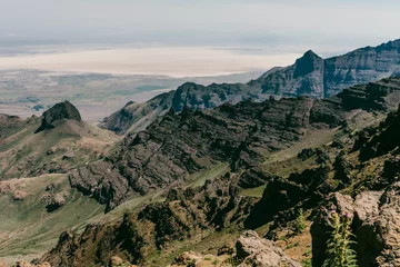 Fotobehang eastern oregon mountain range overlooking the desert © Aubrey