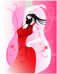 Obraz na płótnie Canvas フラメンコ, 女性の顔, ダンス, ダンサー, ギター