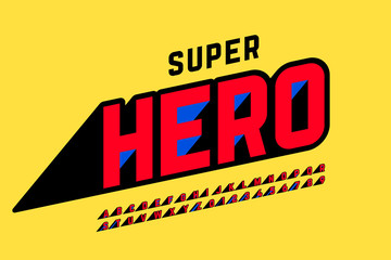 Obraz premium Superhero style comics font design, alphabet letters and numbers