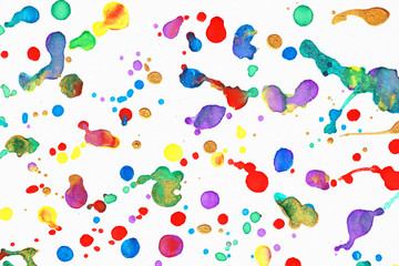 abstract colorful watercolor painted paper texture on white background