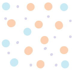 cute hand drawn seamless pattern dot style with pastel color