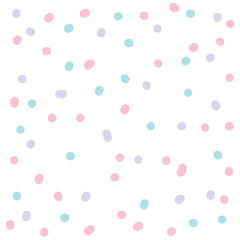 cute hand drawn seamless pattern dot style with pastel color