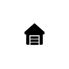 Garage icon. Car home symbol. Logo design element.