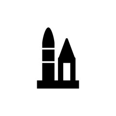 Grain storage icon. Nature farm symbol
