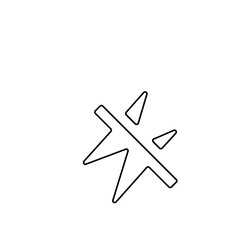 Not charge icon. Electric energy button