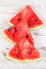 Fresh juicy watermelon containing vitamins and minerals, healthy dessert
