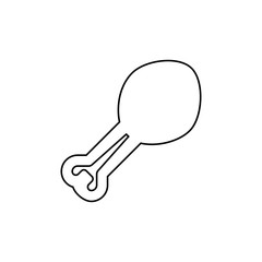 Chicken leg icon. Simple style food restaurant poster background symbol. Chicken leg brand logo design element. Chicken leg t-shirt printing. Vector for sticker.