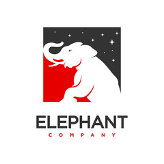 Obraz premium elephant logo design template