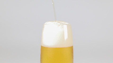 glass of beer isolated on white background